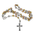 Traditional Tri Tone Rosary - large beads