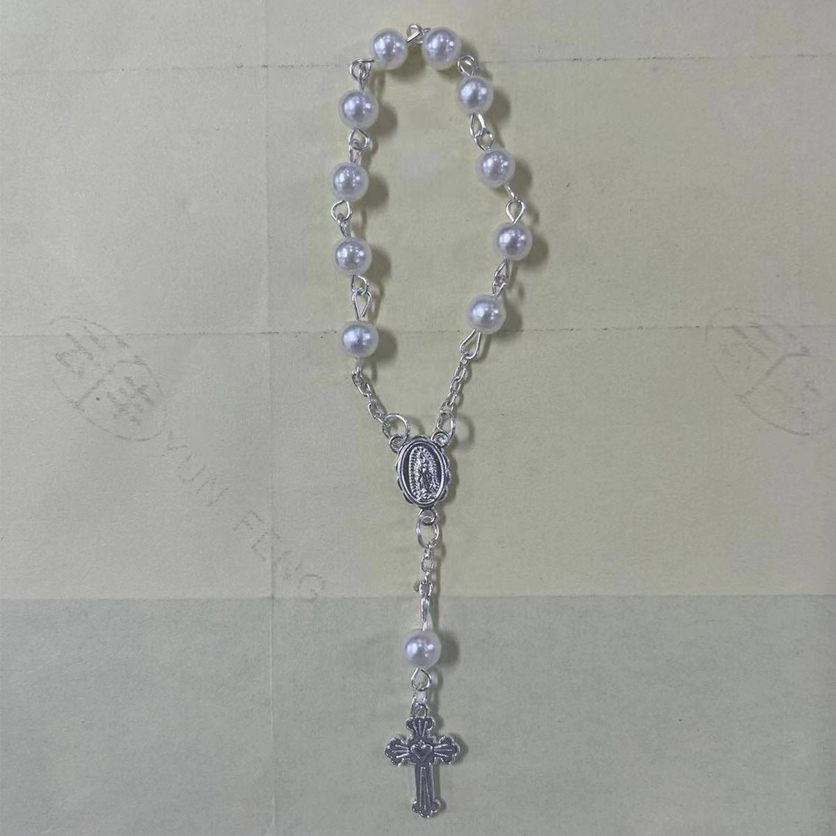 Rosary Bracelet - Angel Rose Pearl Gift