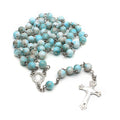 Rosary - Zebra Blue Cross