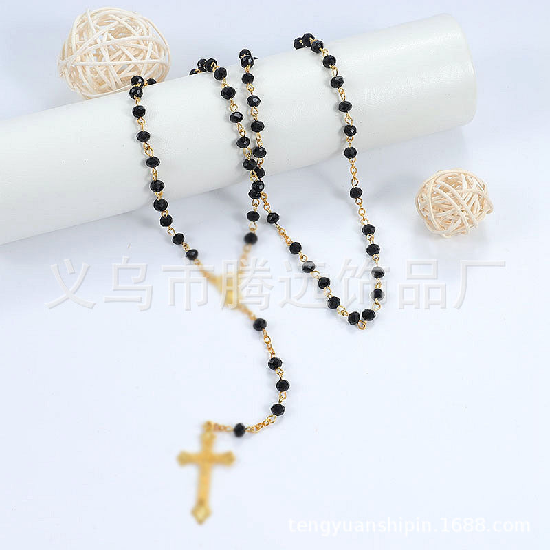 Rosary - Colorful Pink Crystal