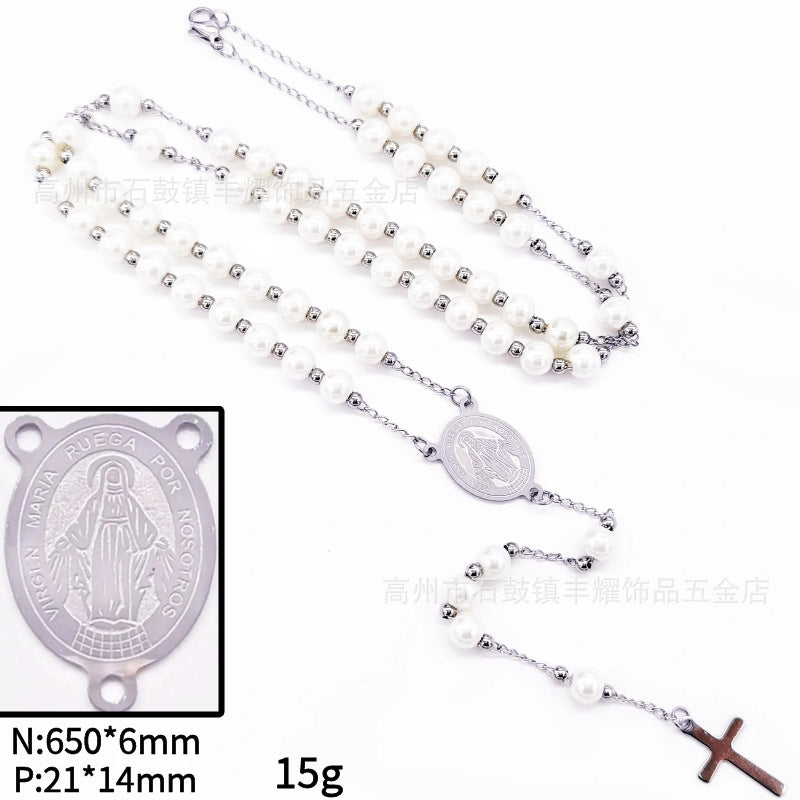 Rosary - White Bead