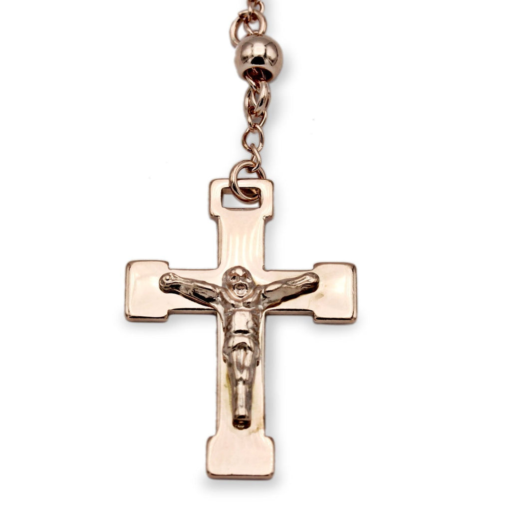 Traditional Rose Gold Rosary - medium beads