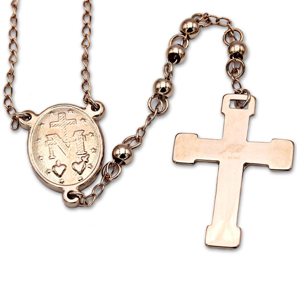 Traditional Rose Gold Rosary - medium beads