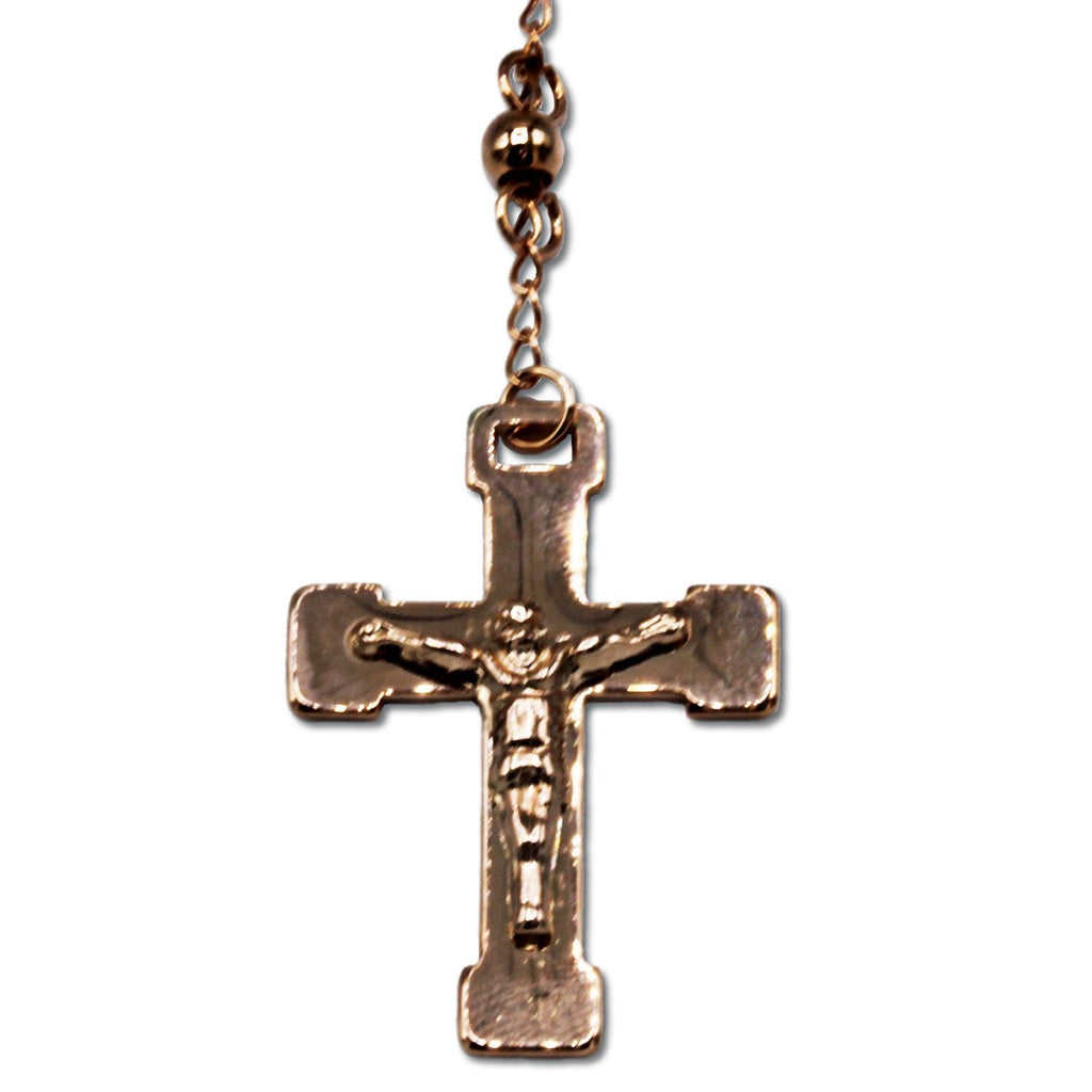 Traditional Rose Gold Rosary - medium beads