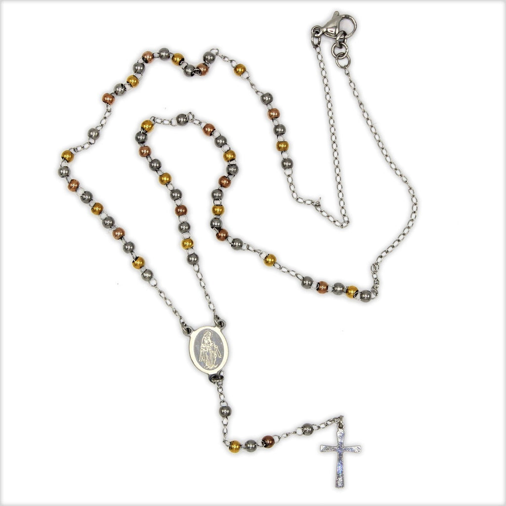 Traditional Tri Tone Rosary - small beads