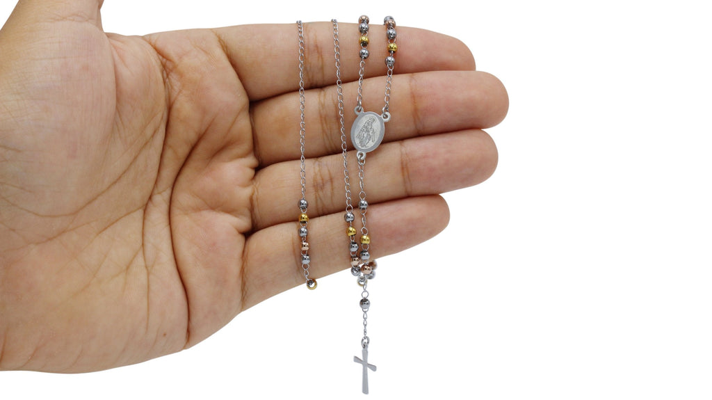 Traditional Tri Tone Rosary - small beads