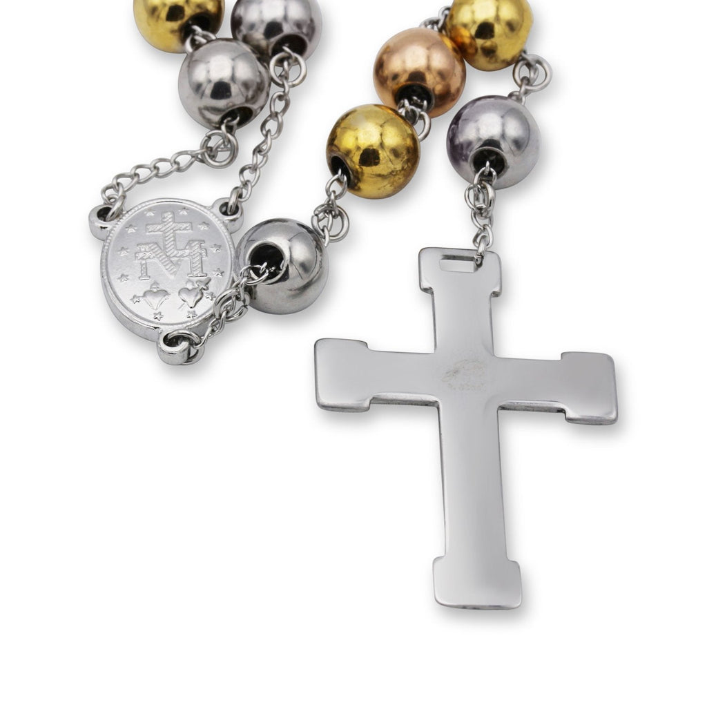 Traditional Tri Tone Rosary - large beads